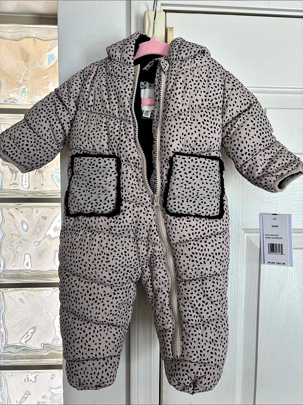 Jessica Simpson Baby Girls 3/6M Faux Fur Snowsuit NWT